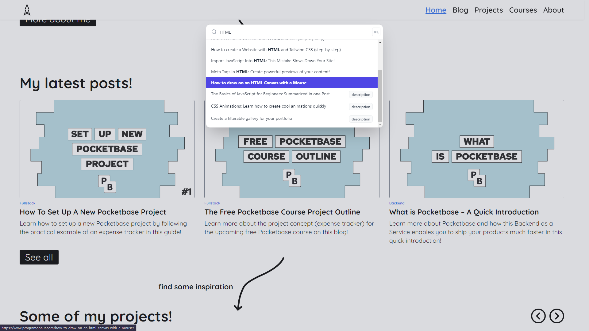 Inbox user interface